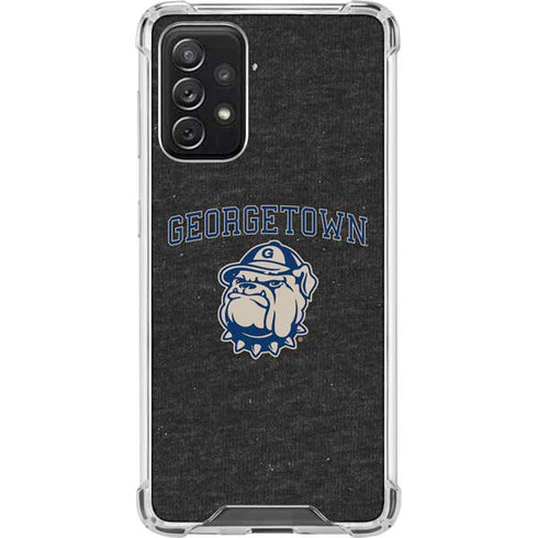 Georgetown University Hoyas Bulldog Galaxy A72 5G Clear Case